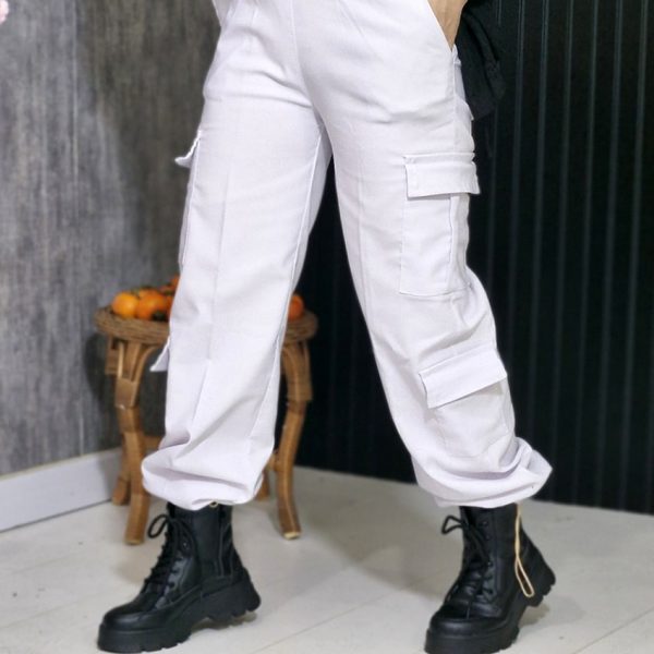 شلوار کارگو سفید - مانتو پاتریس رشت