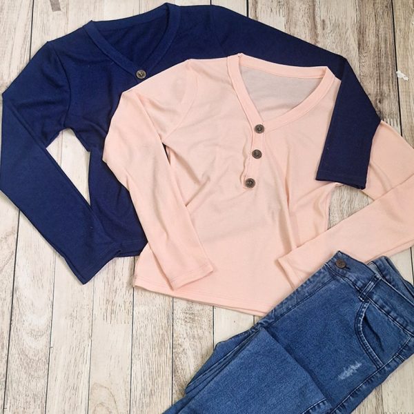 بلوز فانریپ 3 دکمه یقه هفت