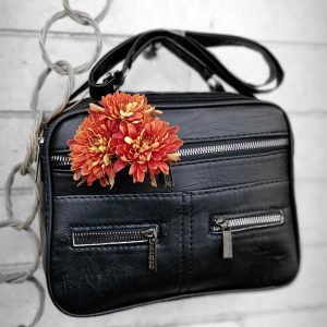 کیف دوشی زیپی مشکی - مانتو پاتریس رشت