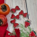 گیره مو پاپیون هندوانه ای_مانتو پاتریس رشت