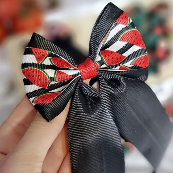 گیره مو پاپیون یلدایی_مانتو پاتریس رشت