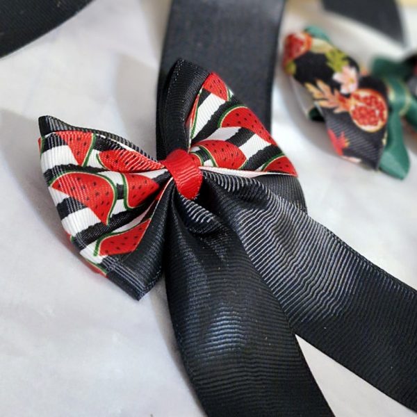 گیره مو پاپیون یلدایی_مانتو پاتریس رشت