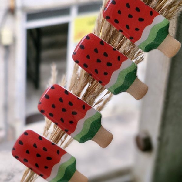 گیره مو آبنباتی هندوانه ای مانتو پاتریس_رشت