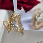 گیره مو نگینی طلایی_مانتو پاتریس رشت