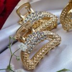 گیره مو نگینی طلایی_مانتو پاتریس رشت