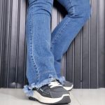 شلوار جین دمپا ریش آبی - مانتو پاتریس رشت