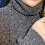 تونیک بافت یقه شل طوسی - مانتو پاتریس رشت