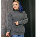 تونیک بافت یقه شل طوسی - مانتو پاتریس رشت