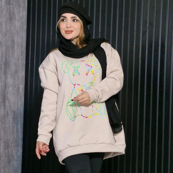 هودی چاپ خرس رنگارنگ - مانتو پاتریس رشت