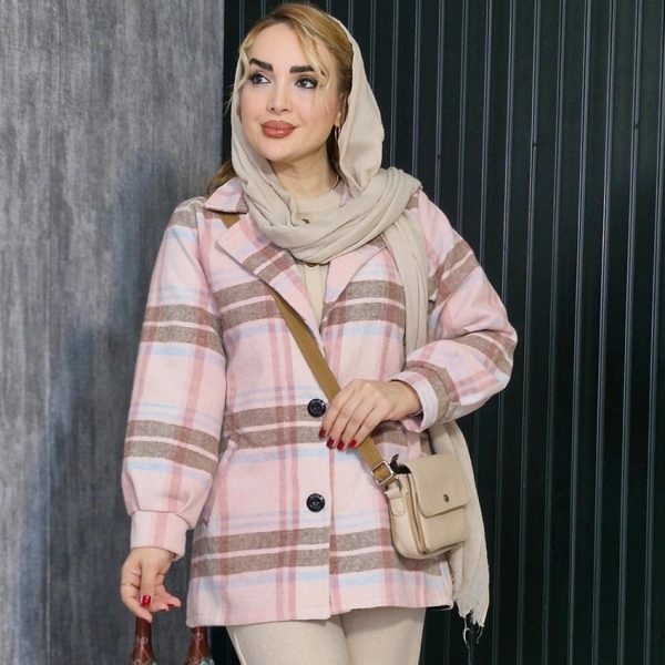 پالتو چهارخونه آستردار - مانتو پاتریس رشت