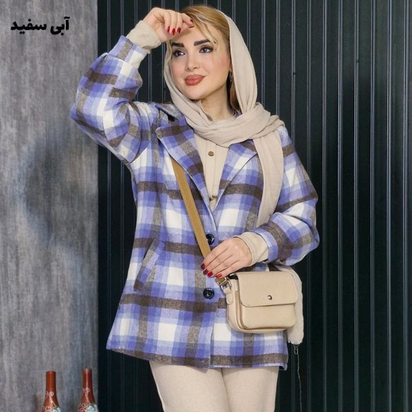 پالتو چهارخونه آستردار - مانتو پاتریس رشت