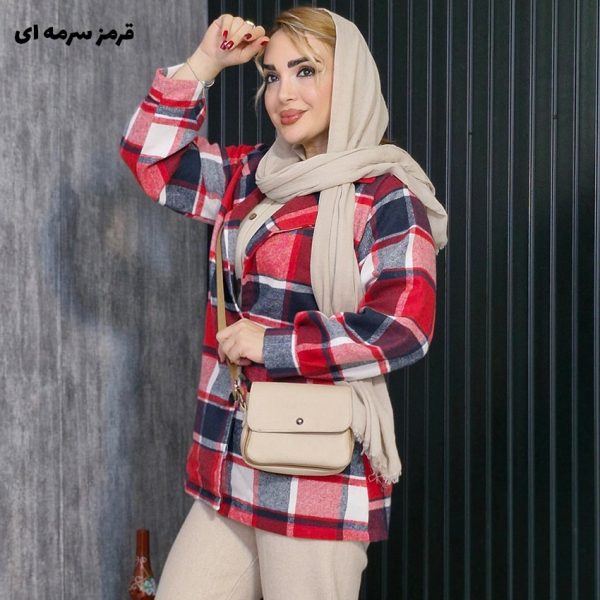 پالتو چهارخونه آستردار - مانتو پاتریس رشت