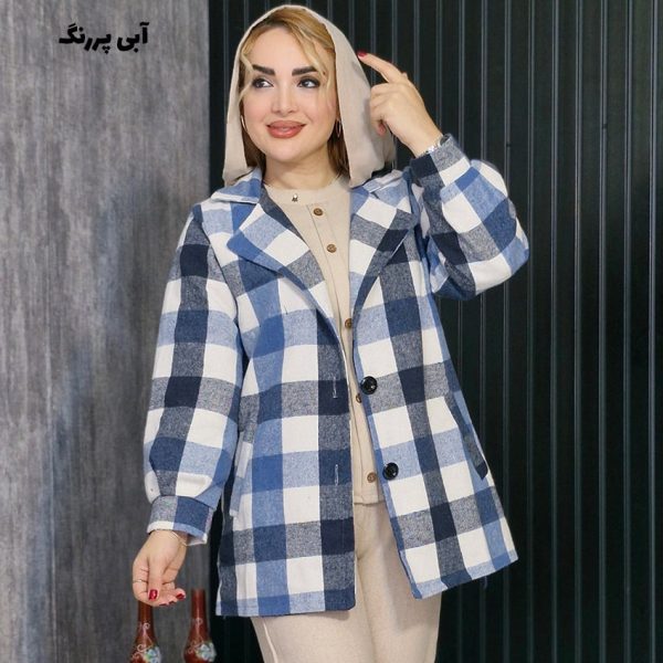 پالتو چهارخونه آستردار - مانتو پاتریس رشت