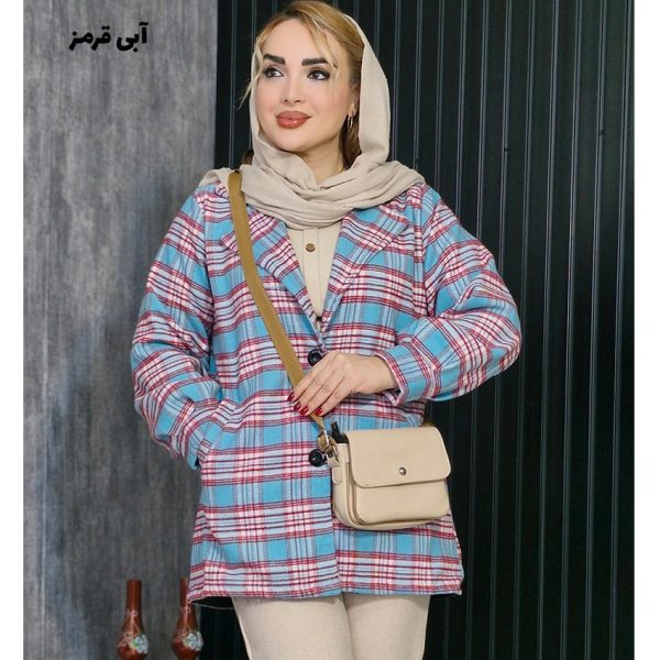 پالتو چهارخونه آستردار - مانتو پاتریس رشت