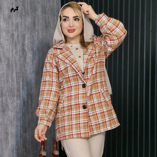 پالتو چهارخونه آستردار - مانتو پاتریس رشت