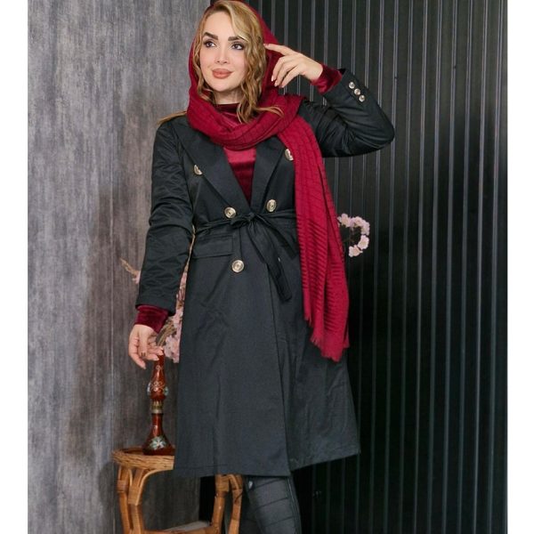 بارانی بلند جیب دار مانتوپاتریس_رشت