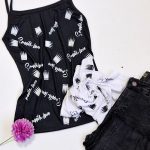 تاپ بندی سفید و مشکی تاج - مانتو پاتریس رشت