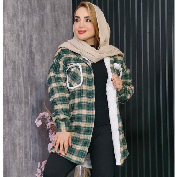 مانتو چهارخونه داخل خز - مانتو پاتریس رشت