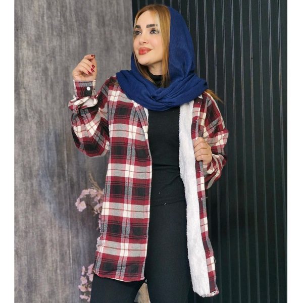 مانتو چهارخونه داخل خز - مانتو پاتریس رشت