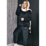 ست بلوز شلوار تدی مشکی- مانتو پاتریس رشت