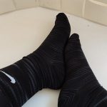 جوراب ساقدارز خطدار مشکی سرمه ای - مانتو پاتریس رشت