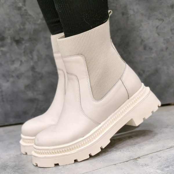 بوت بغل کش کرم - مانتو پاتریس رشت