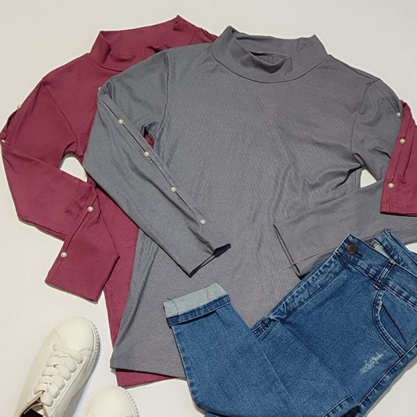 بلوز آستین مرواریدی فانریپ