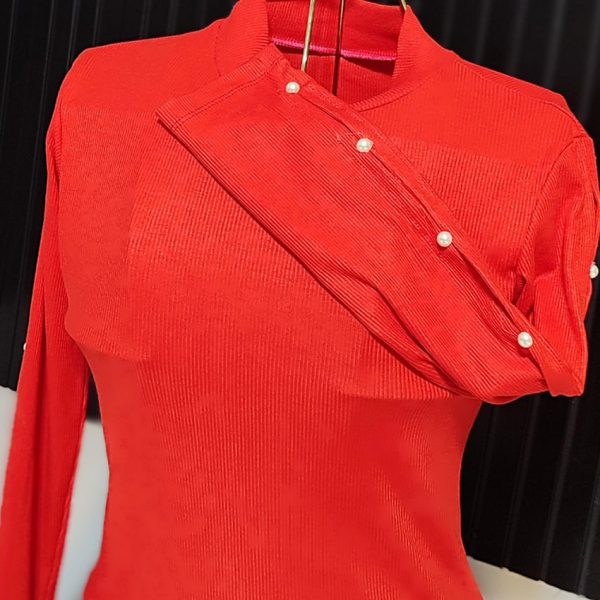 بلوز آستین مرواریدی فانریپ