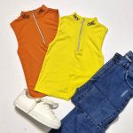 تاپ کراپ نیم زیپ فانریپ - مانتو پاتریس رشت