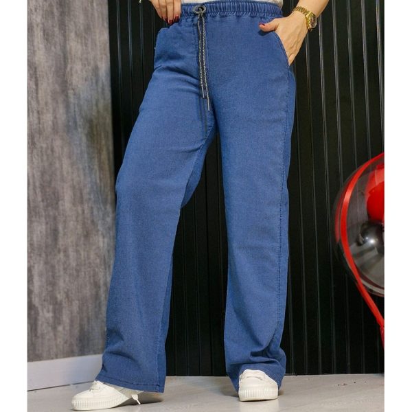 شلوار بگ نیل آبی - مانتو پاتریس رشت