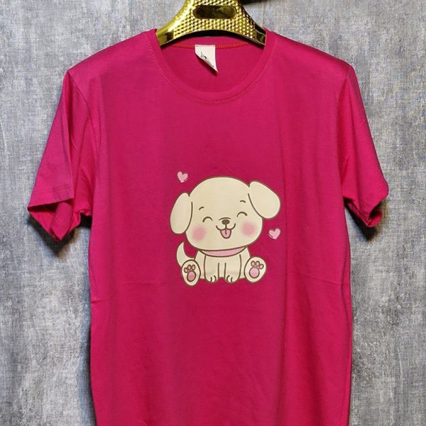 تیشرت نخ پنبه چاپ سگ - مانتو پاتریس رشت