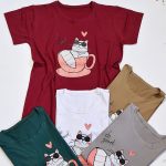 تیشرت نخ پنبه گربه و فنجون - مانتو پاتریس رشت