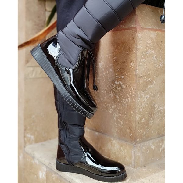 33000424-3-min بوت ورنی کاپشنی مشکی - مانتو پاتریس رشت