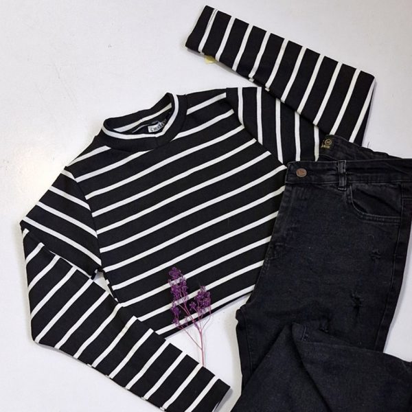 بلوز فانریپ راه راه - مانتو پاتریس رشت