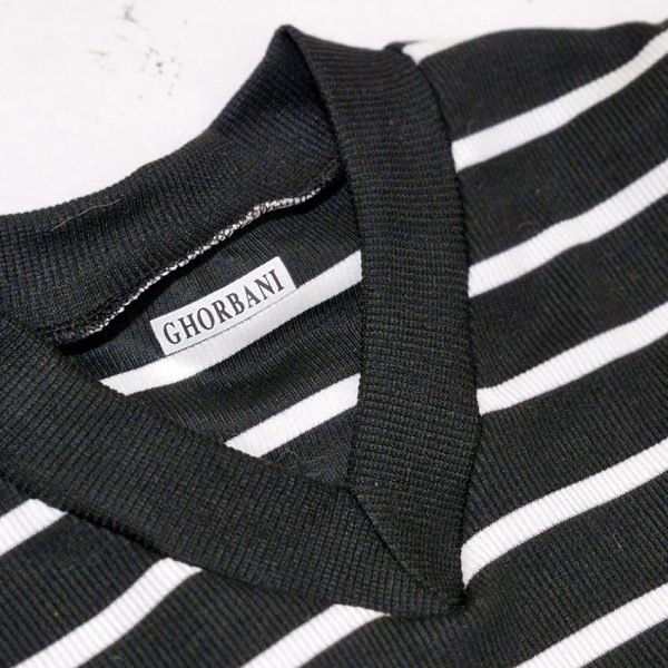 بلوز یقه هفت راه راه - مانتو پاتریس رشت