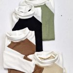 بلوز آستین بلند دو رنگ یقه اسکی - مانتو پاتریس رشت