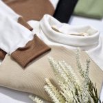 بلوز آستین بلند دو رنگ یقه اسکی - مانتو پاتریس رشت