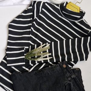 بلوز یقه اسکی راه راه فانریپ - مانتو پاتریس رشت