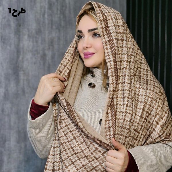 شال موهر کرم طرحدار - مانتو پاتریس رشت