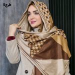 شال موهر کرم طرحدار - مانتو پاتریس رشت