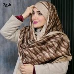 شال موهر کرم طرحدار - مانتو پاتریس رشت