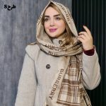 شال موهر کرم طرحدار - مانتو پاتریس رشت