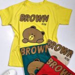 تیشرت چاپ قهوه ای - مانتو پاتریس رشت