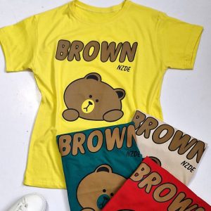 تیشرت چاپ قهوه ای - مانتو پاتریس رشت