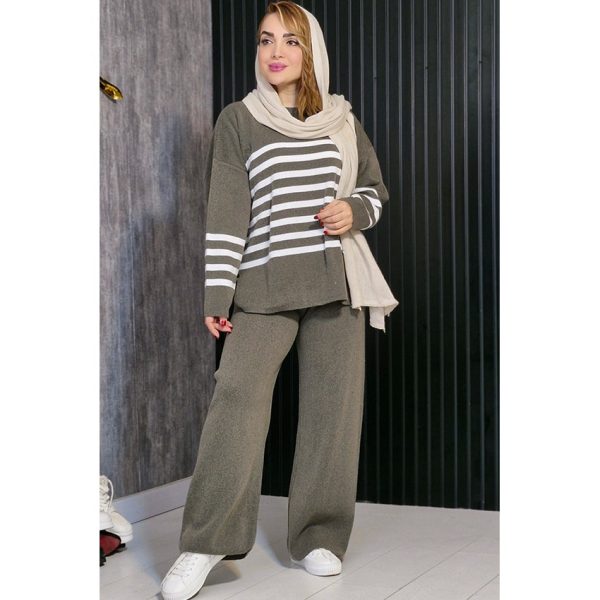 ست بلوز شلوار راه راه - مانتو پاتریس رش