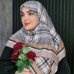 روسری چهارخونه پیچازی - مانتو پاتریس رشت