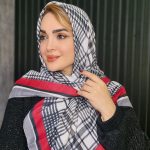 روسری چهارخونه پیچازی - مانتو پاتریس رشت
