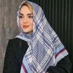 روسری چهارخونه پیچازی - مانتو پاتریس رشت