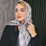 روسری چهارخونه پیچازی - مانتو پاتریس رشت