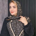 روسری 2 رنگ گلدار - مانتو پاتریس رشت